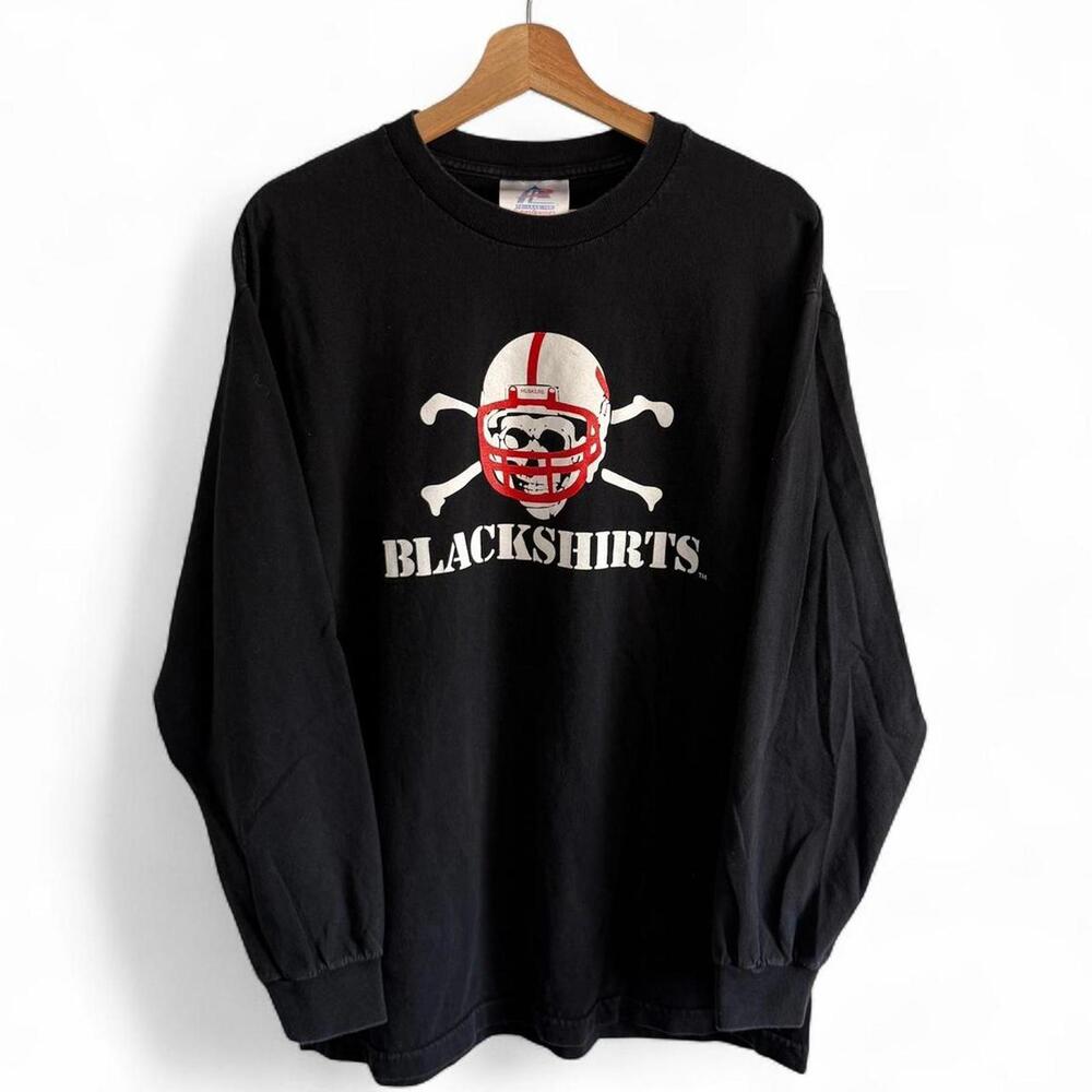 Vintage 90s Nebraska Football Long Sleeve Shirt Large